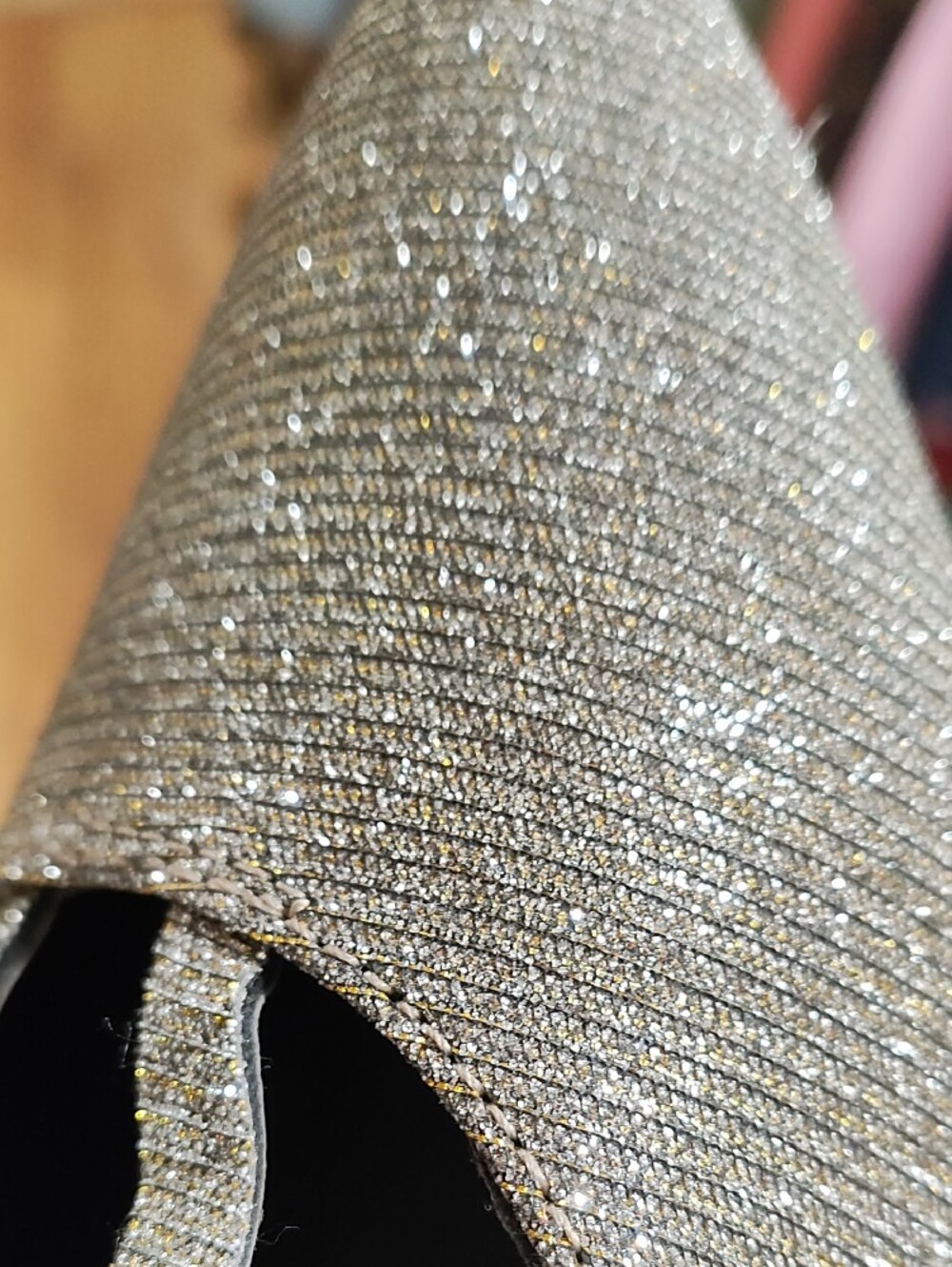 Fioni Silver Glitter Lattice Strappy Pointed Stiletto Heels - Picture 11 of 11
